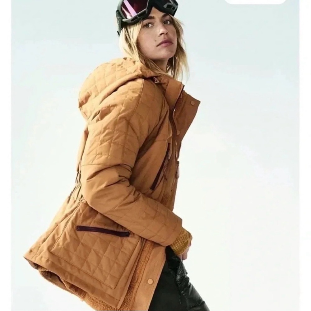 New NWOT FP Movement by Free People All Prepped Puffer Ski Jacket iBrown Size L - Picture 4 of 5